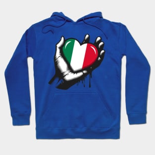 Italy Flag Heart Hoodie